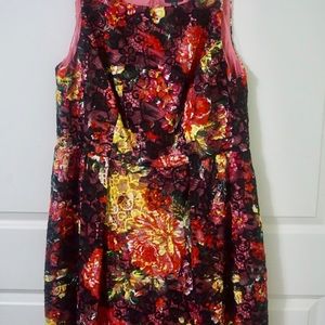 Adrianna Papell Lace Floral Dress